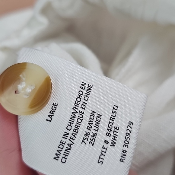 NWT Thread And Supply Women's White Linen Pants - Picture 7 of 8